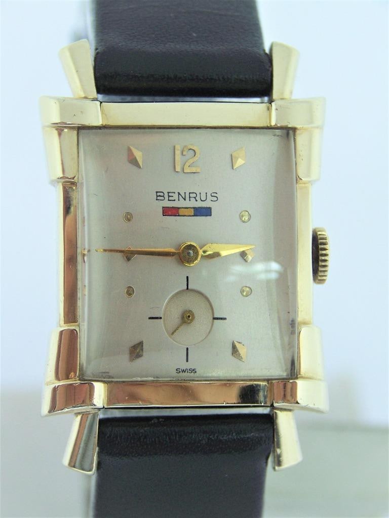 Vintage BENRUS 10k GF Mens Winding Watch c.1940s Cal Model BO 1* EXLNT* SERVICED: Vintage BENRUS 10k GF Mens Winding Watch c.1940s Cal Model BO 1* EXLNT* SERVICED This Men's BENRUS watch is Swiss made Great present for vintage watch collectors & enthusiasts! * 10k Goldfilled Case i