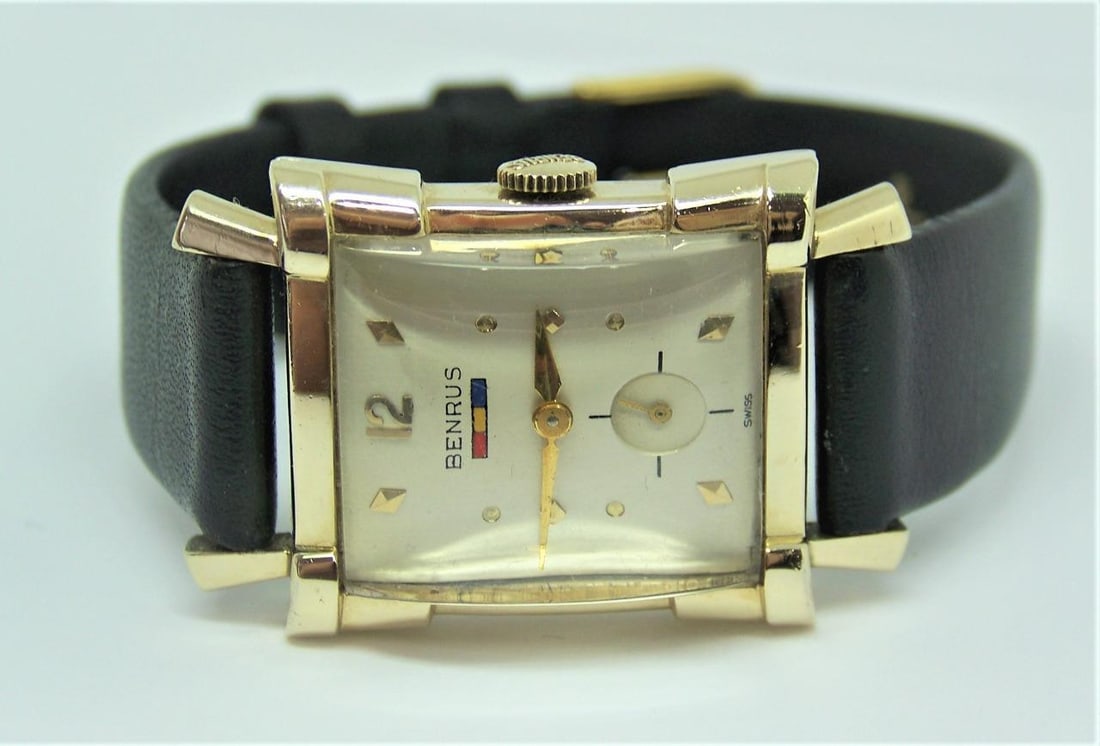 Vintage BENRUS 10k GF Mens Winding Watch c.1940s Cal Model BO 1* EXLNT* SERVICED - 4