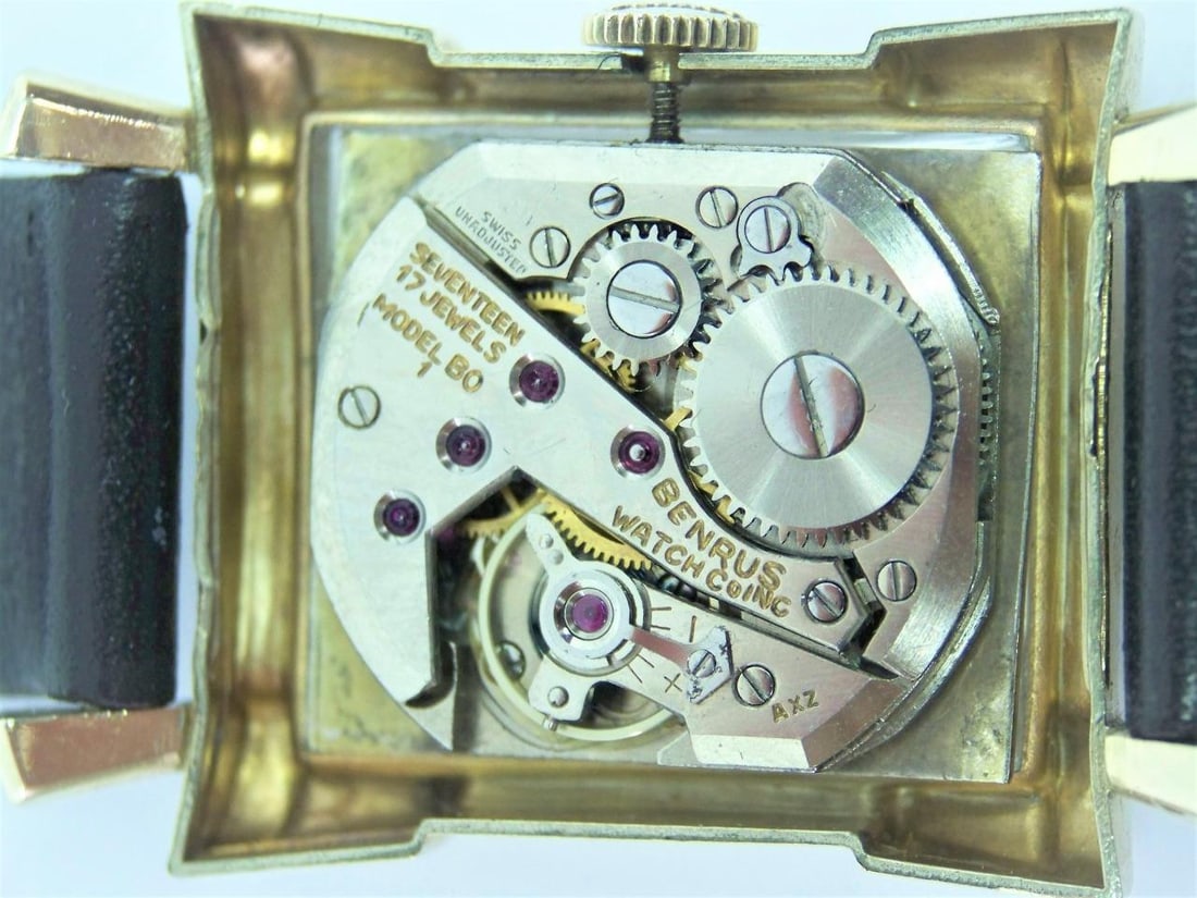 Vintage BENRUS 10k GF Mens Winding Watch c.1940s Cal Model BO 1* EXLNT* SERVICED - 8