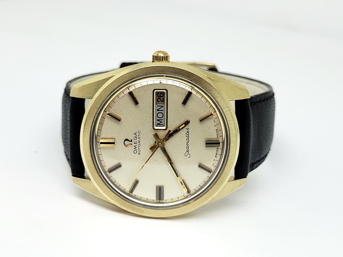 Vintage 14k-Steel OMEGA SEAMASTER Automatic Day Date Watch Cal 752 168.028 EXLNT - 2