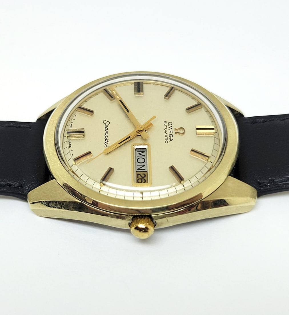 Vintage 14k-Steel OMEGA SEAMASTER Automatic Day Date Watch Cal 752 168.028 EXLNT - 6