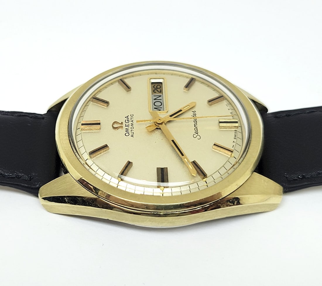 Vintage 14k-Steel OMEGA SEAMASTER Automatic Day Date Watch Cal 752 168.028 EXLNT - 7