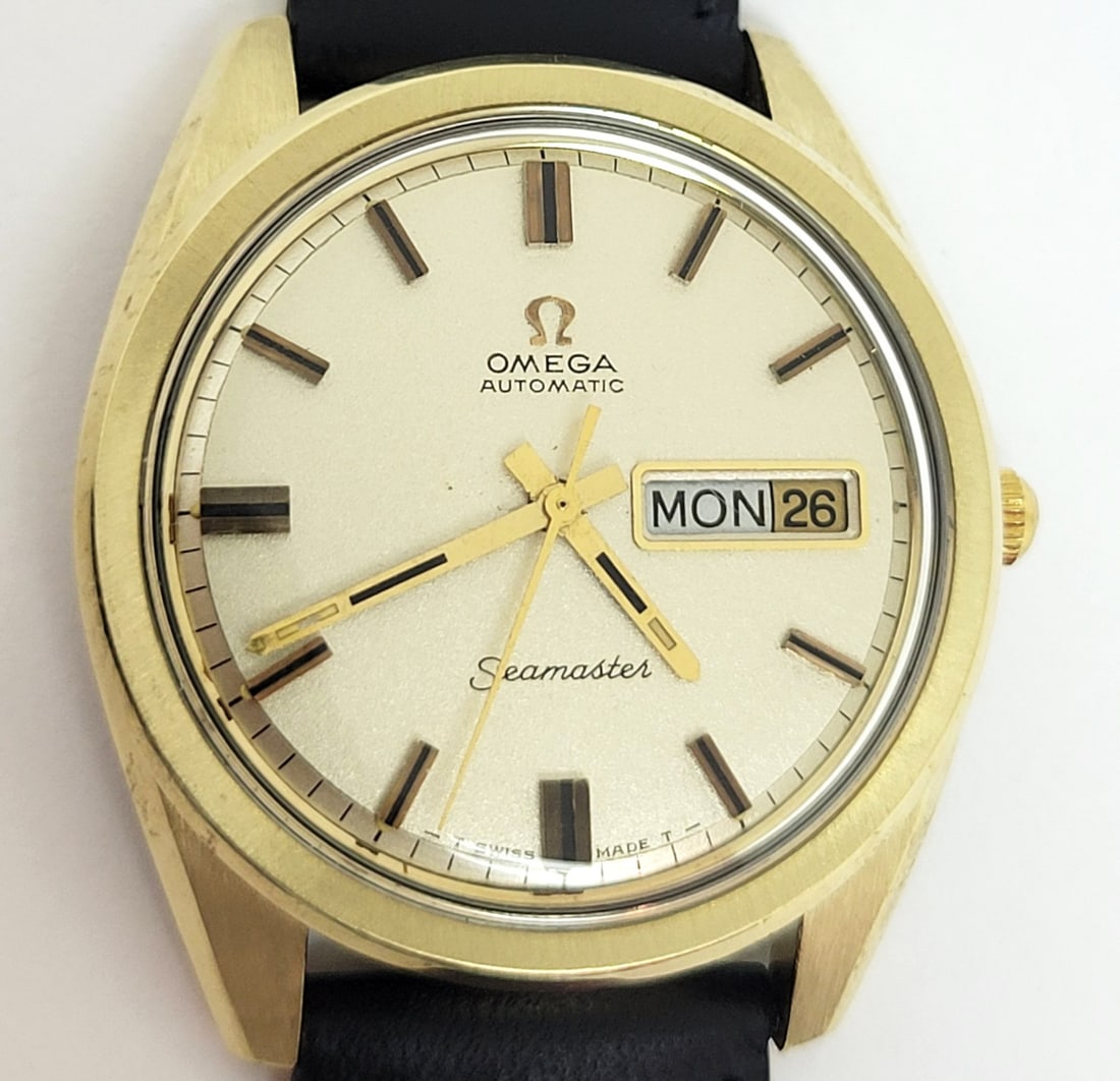 Vintage 14k-Steel OMEGA SEAMASTER Automatic Day Date Watch Cal 752 168.028 EXLNT - 8