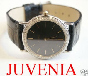JUVENIA Unisex Watch in S/Steel w/Diamond Bezel* EXLNT Condition: JUVENIA Unisex Watch in Stainless Steel with Diamond Bezel in EXCELLENT Condition! JUVENIA Unisex Watch in Stainless Steel with Diamond Bezel in EXCELLENT Condition! This unisex JUVENIA- Very Slim wat