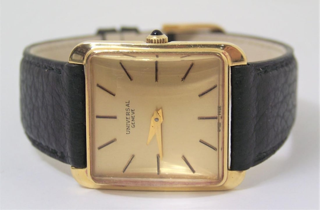 18k UNIVERSAL GENEVE Mens Winding Watch by Jaeger-Lecoultre Movement cal 818/2 - 3