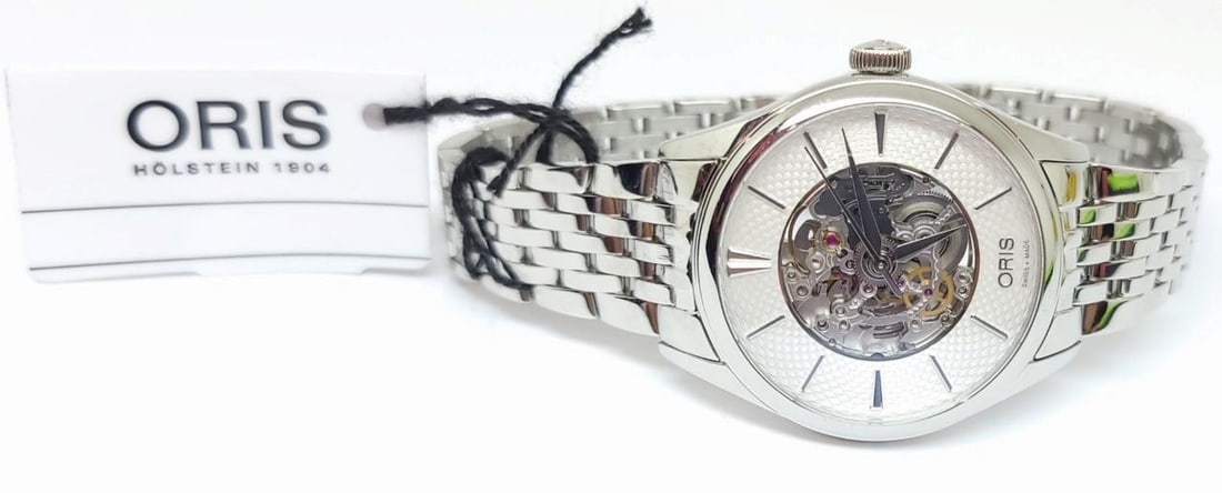 Ladies S/Steel ORIS Skeleton Automatic Watch Ref 01 560 7724 4051-07 8 17 79 - 2