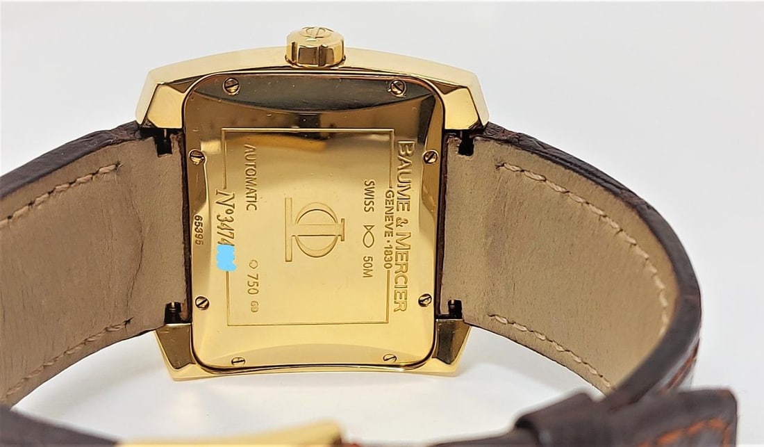 Solid 18k Mens BAUME & MERCIER Geneve Automatic Watch 65395* EXLNT Condition - 6