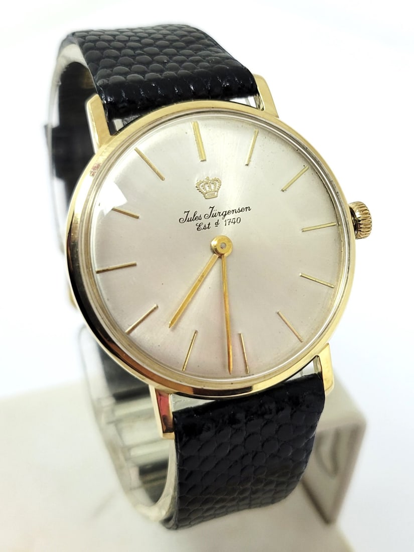 Vintage 18k JULES JURGENSEN Winding Watch 57827 c.1960s EXLNT - 2