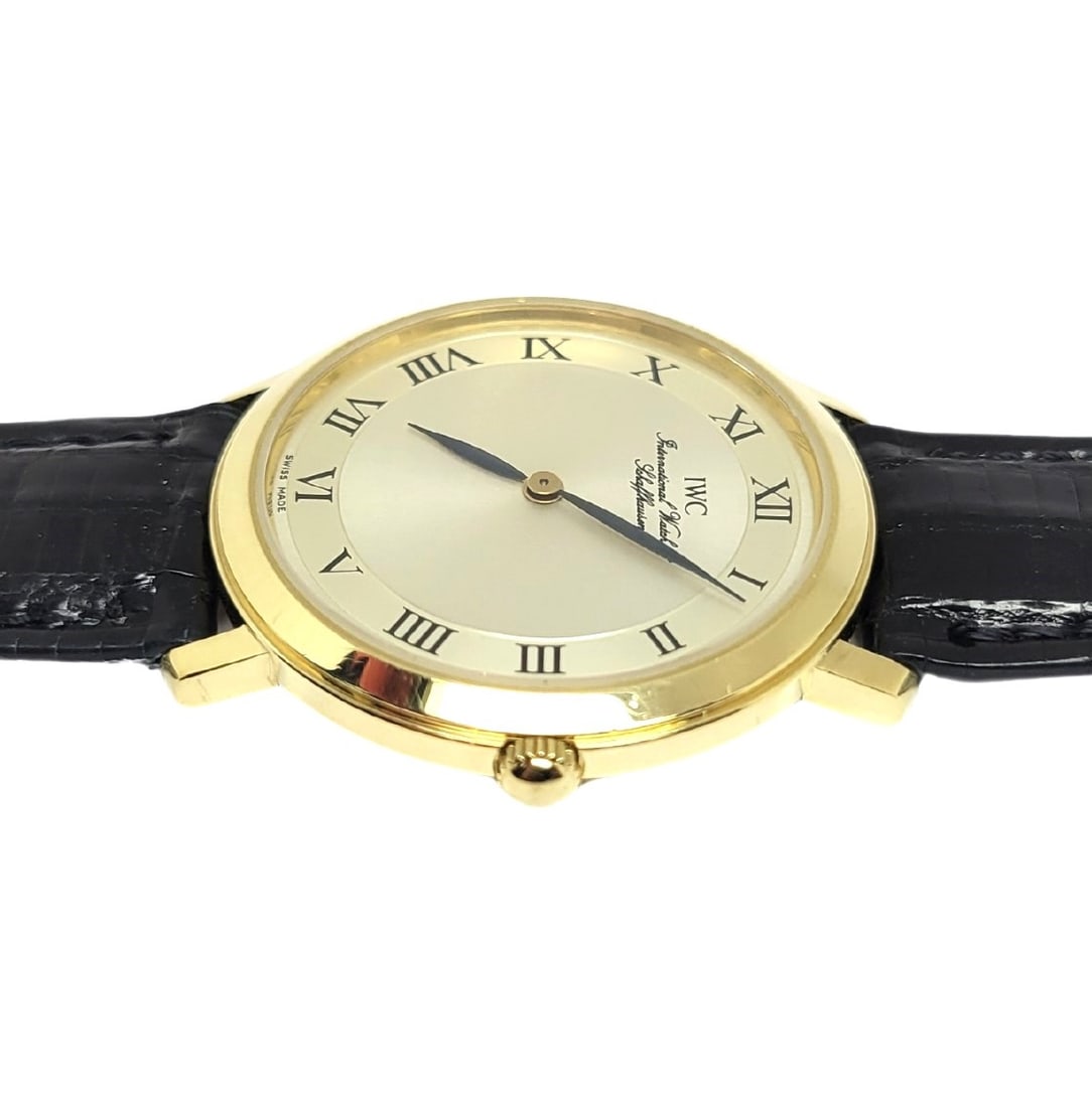Mens 18k Gold IWC SHAFFHAUSEN PORTOFINO Winding Watch Ref 2009 Cal 1852 EXLNT - 6