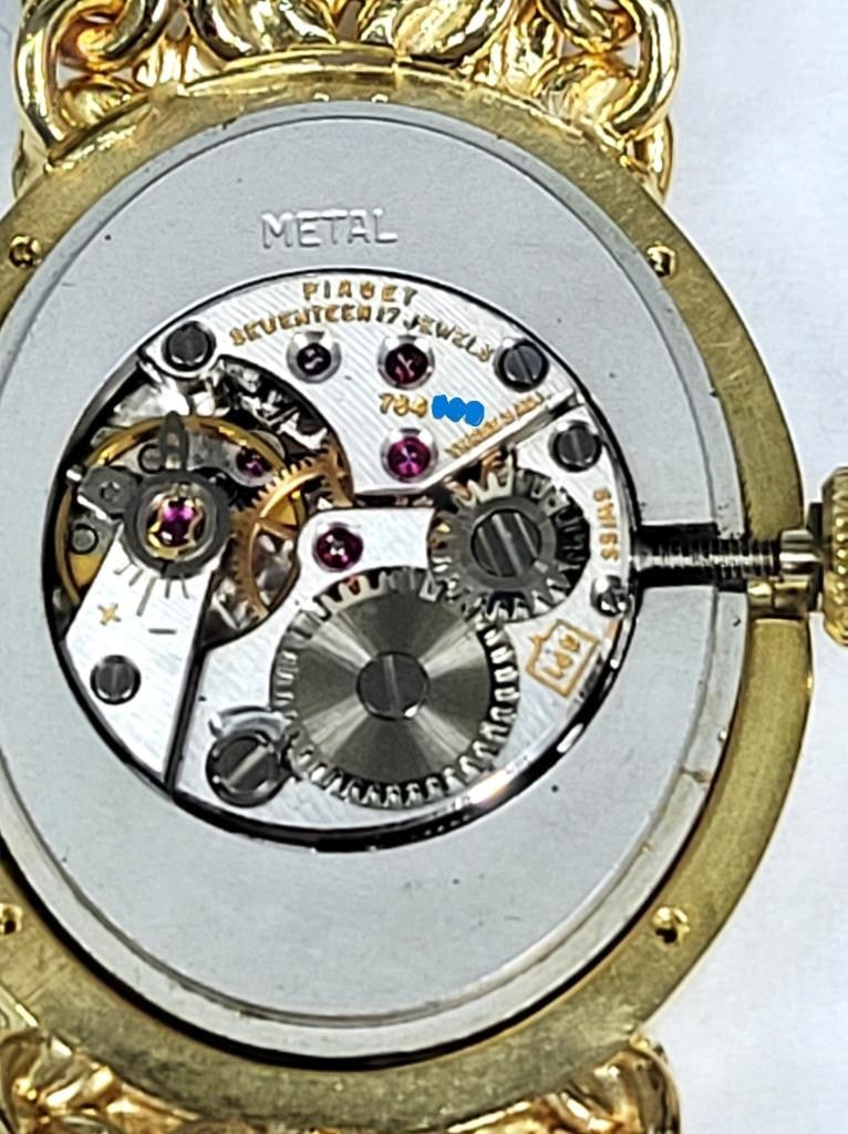 Solid 18k PIAGET Ladies Dress Winding Watch Ref 6822 K20* Tiger-Eye Stone Dial - 11