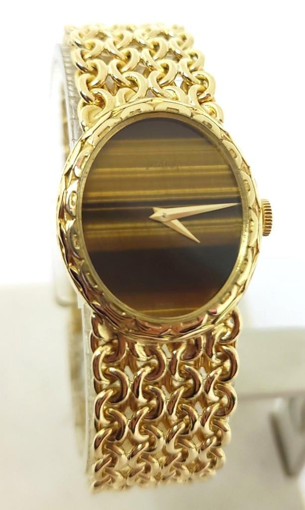 Solid 18k PIAGET Ladies Dress Winding Watch Ref 6822 K20* Tiger-Eye Stone Dial: Solid 18k PIAGET Ladies Dress Winding Watch Ref 6822 K20* Tiger-Eye Stone Dial??? This Ladies PIAGET? watch is Swiss made. Great present for yourself or someone you love! * Solid 18k Yellow gold