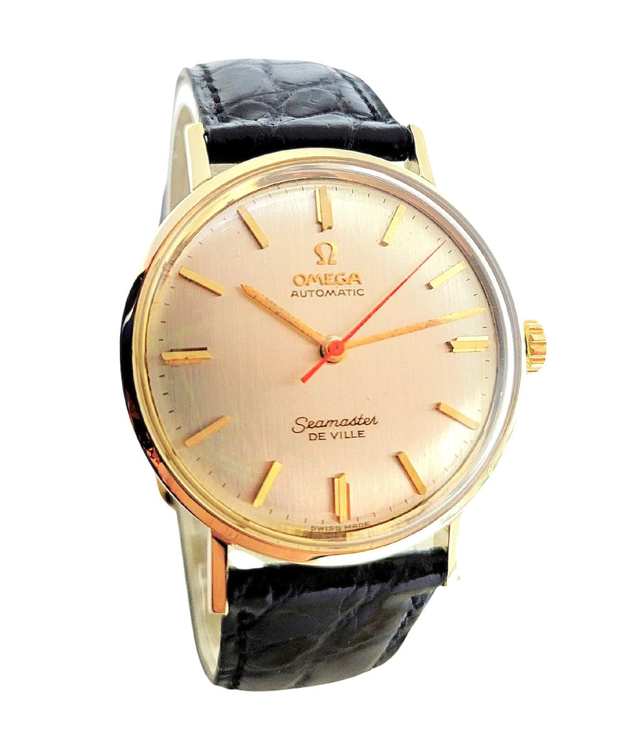 Vintage Men's 14k OMEGA SEAMASTER Automatic Watch Cal.550 LL6590-1 EXLNT SERVICED (1 of 10)