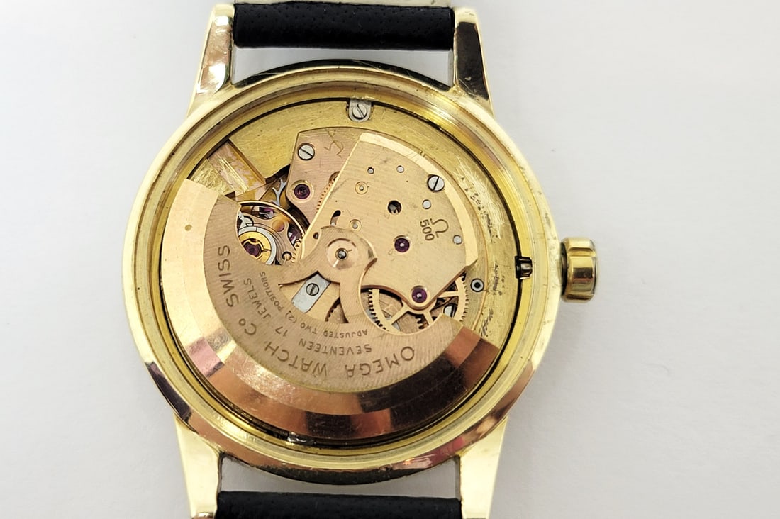 Vintage Solid 14k Gold OMEGA GX6546 Automatic Watch Cal 500 c.1958* EXLNT - 10