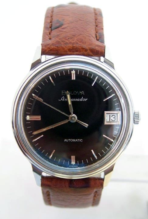 S/S BULOVA AMBASSADOR Mens 30J Automatic Watch 1969* MICRO ROTOR Cal.12EBA EXLNT (1 of 9)