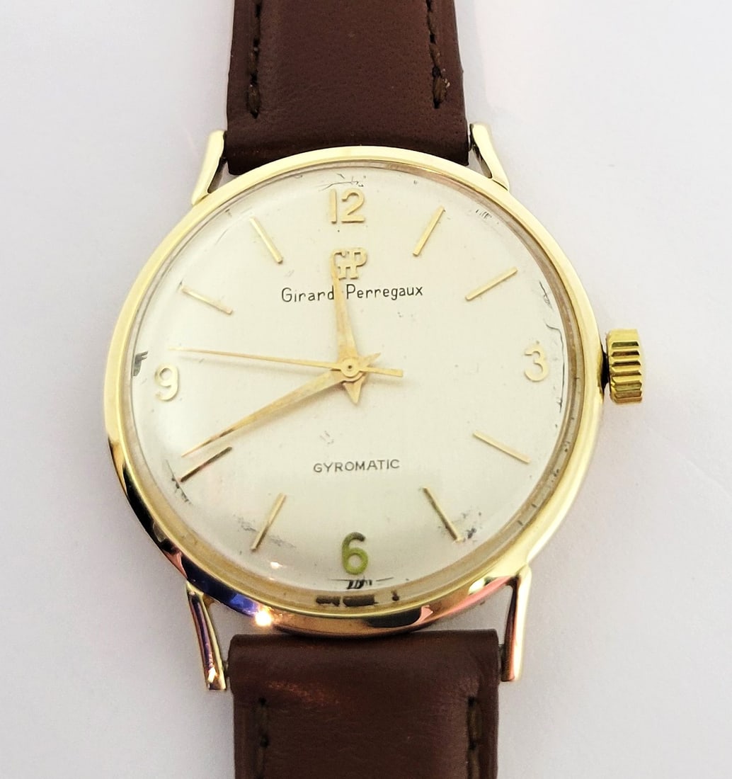 Vintage 14k GIRARD PERREGAUX Mens Automatic Watch 1960s* B1998* EXLNT - 9