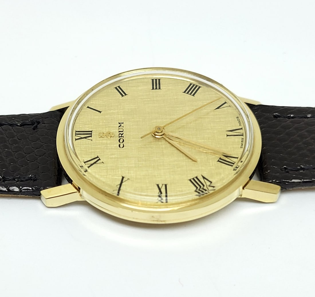 Vintage Solid 18k Men's CORUM Winding Watch Ref 51127* EXLNT* SERVICED - 7