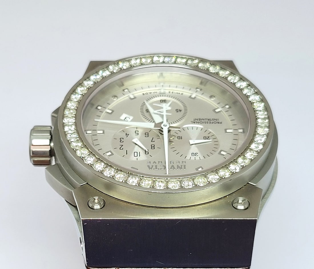 Mens INVICTA Russian 1959 AKULA Swiss Made 5287 with 3.95 ct Diamond Bezel EXLNT - 9