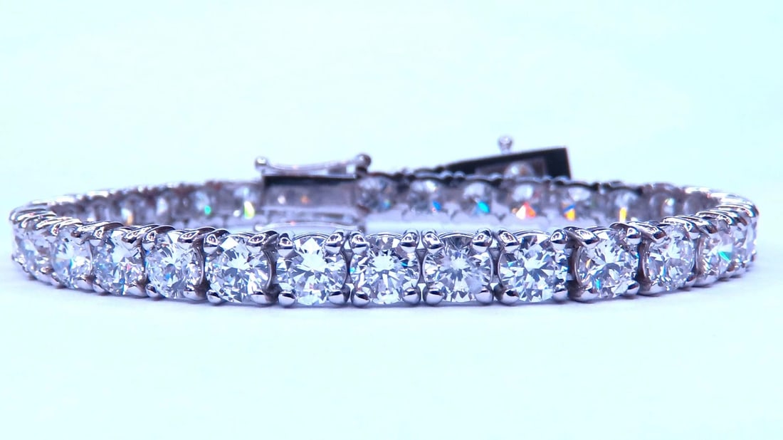 9.50ct Lab Created Diamond Classic Tennis Riviera Bracelet 14kt Gold 49447 *v - 3