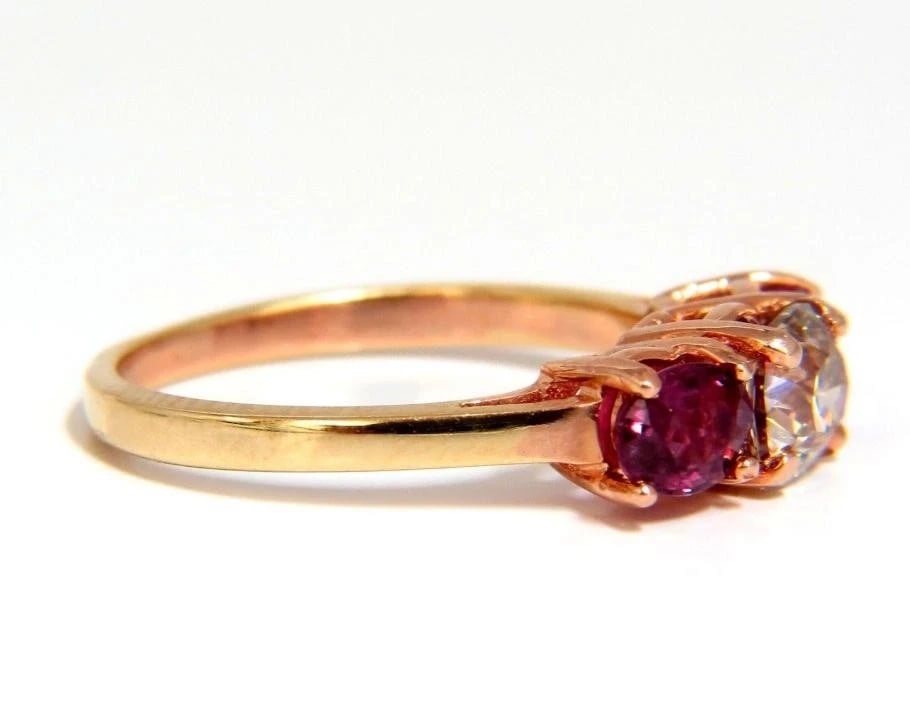.90ct Natural Fancy Oval Diamond Ruby Ring 14 Karat Rose Gold 44787 *v - 6