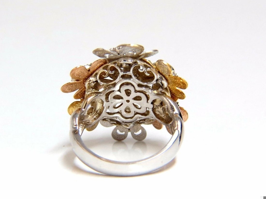 .86ct Natural Diamonds Floating Flower Petals Ring 18kt Cocktail Bundle 11186 *v - 6