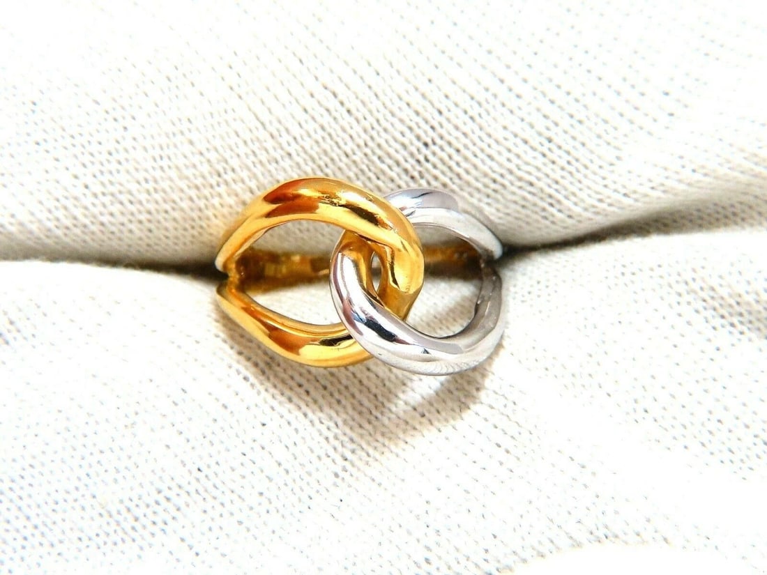 3D Knot Mod Trend Ring 18kt Gold 10947 *v - 3