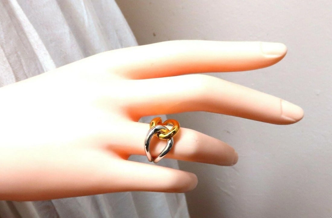 3D Knot Mod Trend Ring 18kt Gold 10947 *v - 4