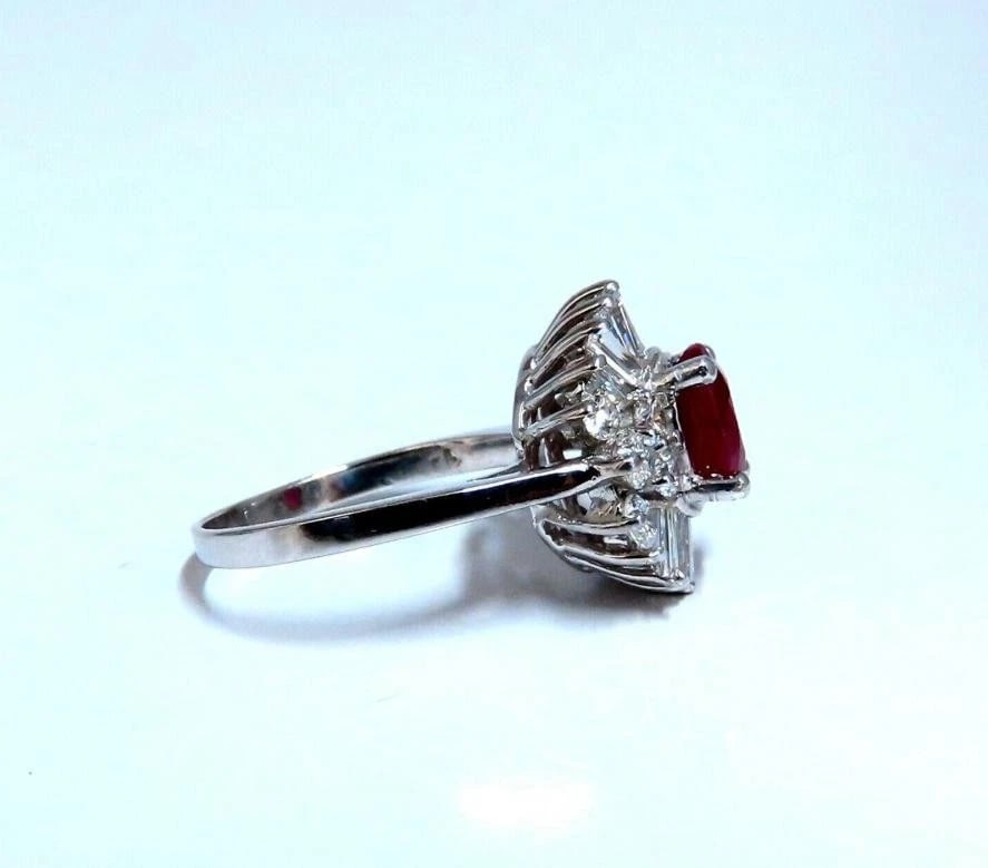GIA Certified Burma Ruby 1.75ct Ballerina Cocktail Diamond ring 14kt 44145 *v - 3