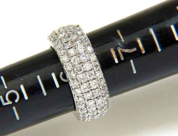 4.00ct Natural Full Cut Diamonds Eternity Wide Band Ring 14kt gold 6.25 49877 *v - 9