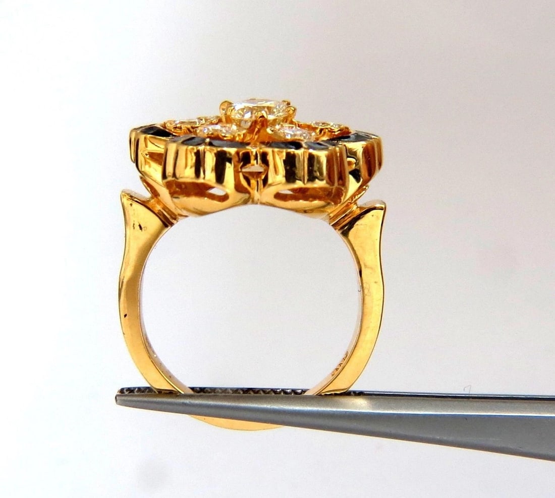 1.05ct Vintage Cluster natural diamonds ring 14kt Old Miner 10706 *v - 8