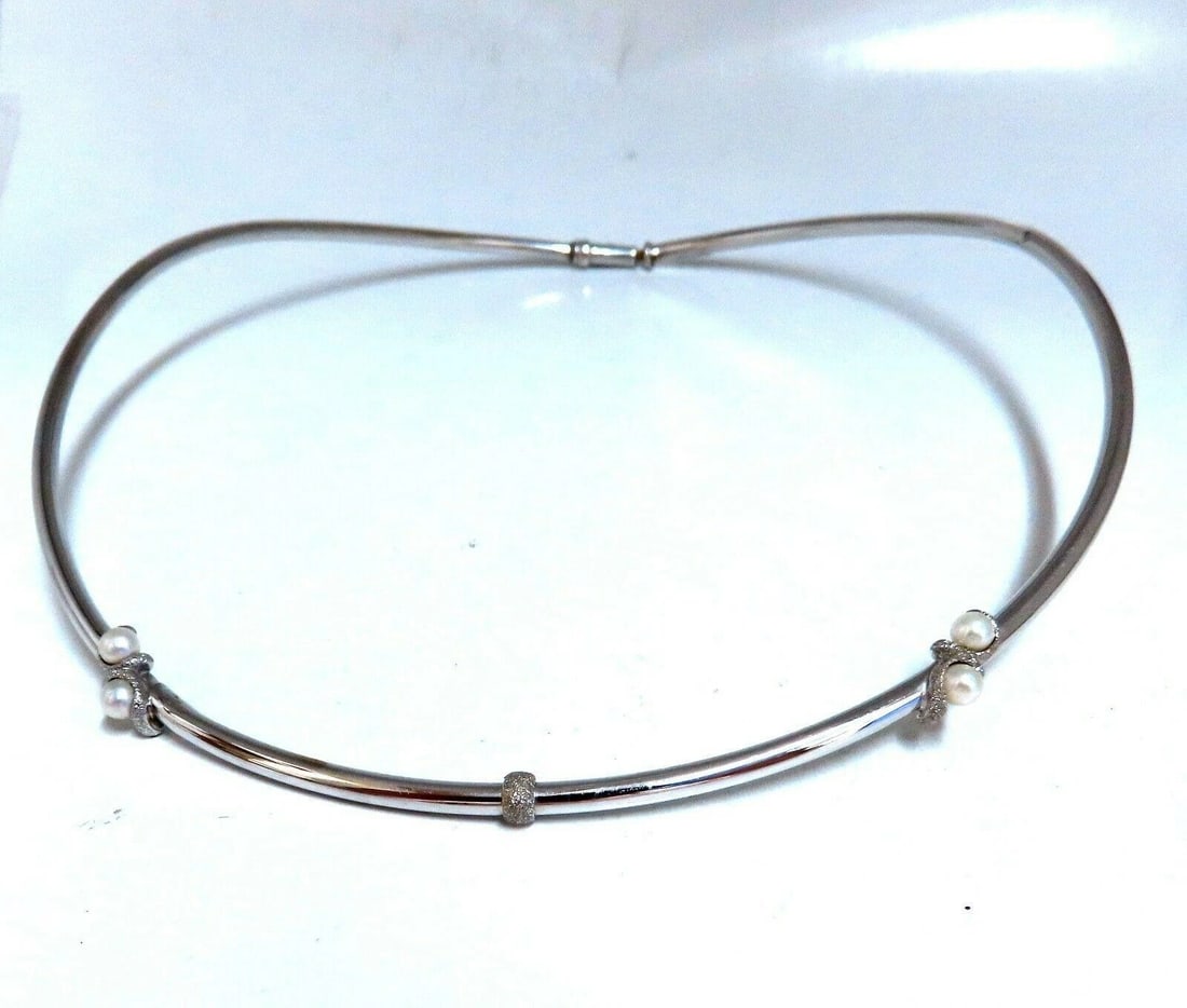 18kt Gold Tubular Diamond Cable Link Necklace** (1 of 8)