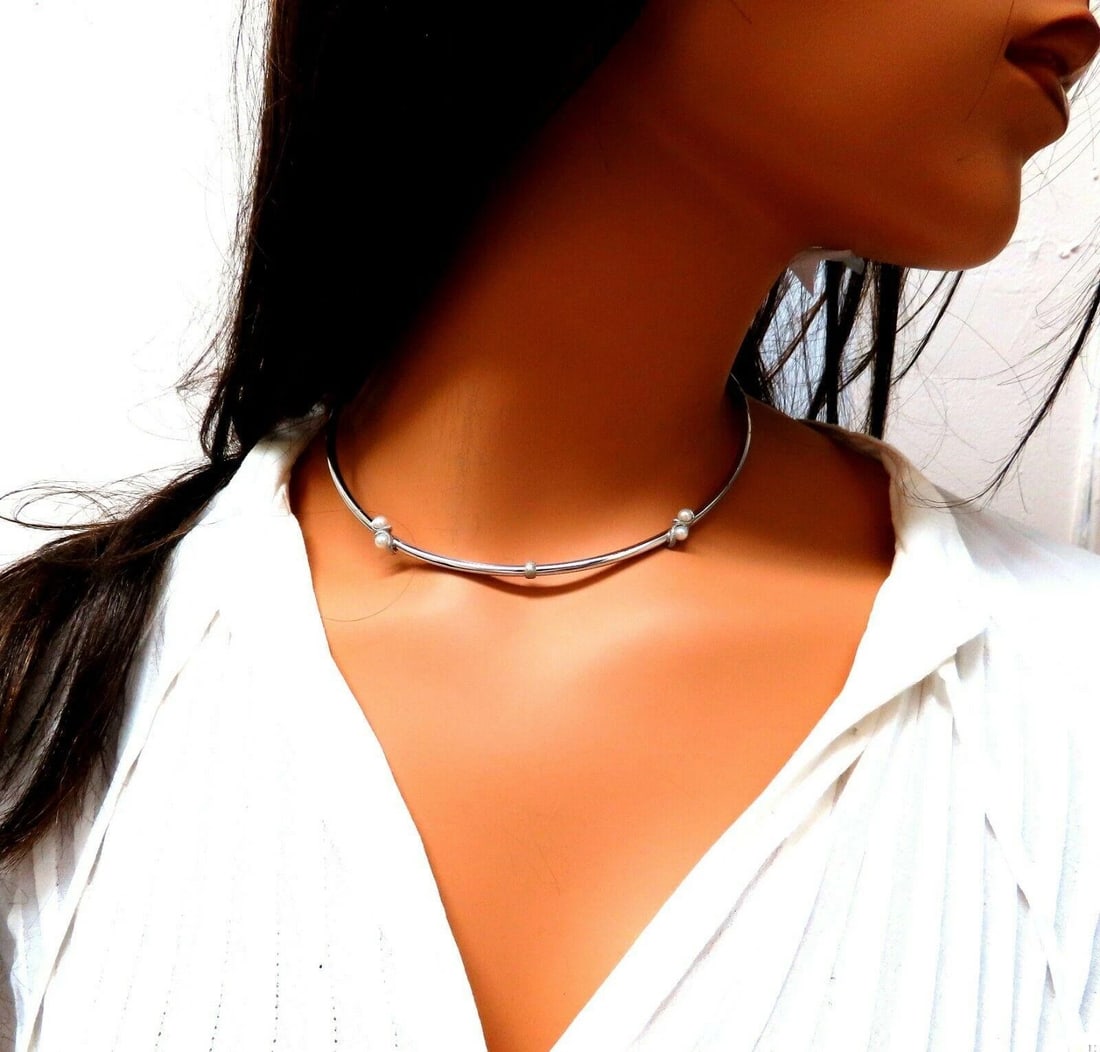 18kt Gold Tubular Diamond Cable Link Necklace** - 5