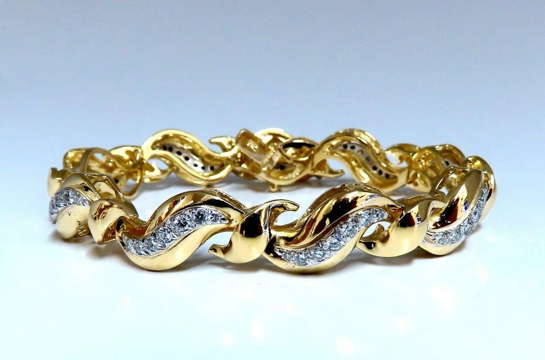 2.04ct Natural Round Diamonds S Link Bracelet 18Kt**: Title: 2.04ct Natural Round Diamonds S Link Bracelet 18Kt** Description: 2.04ct Natural Round Diamonds S Link Bracelet 18Kt** $8,000.00 PRODUCT DESCRIPTION Vintage Style "S" Tennis Bracelet 2.04ct.