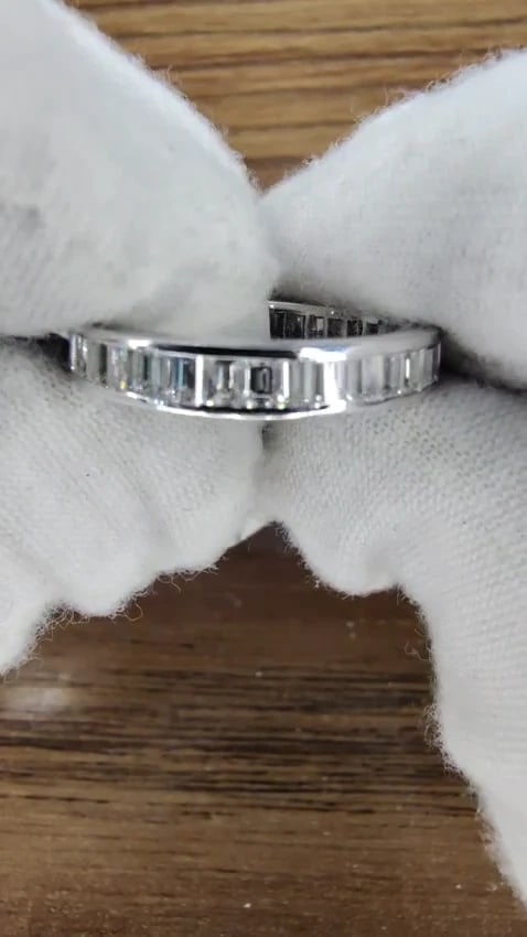 1.80 Carat Natural Baguette Diamonds Eternity Ring 14 Karat Band 41174 *v - 2