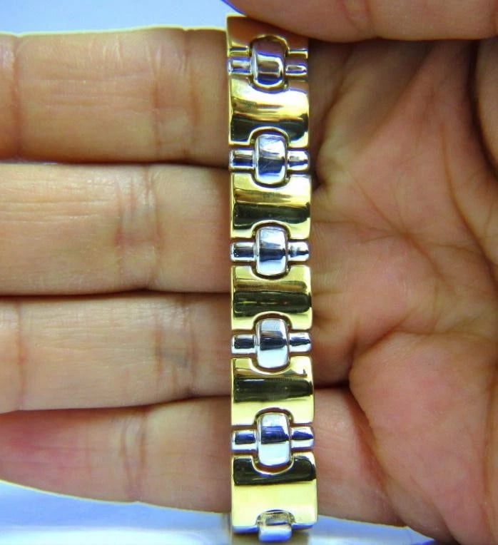 18 Karat Yellow Gold Wide Caliber Bracelet 1990s Nostalgia** - 4