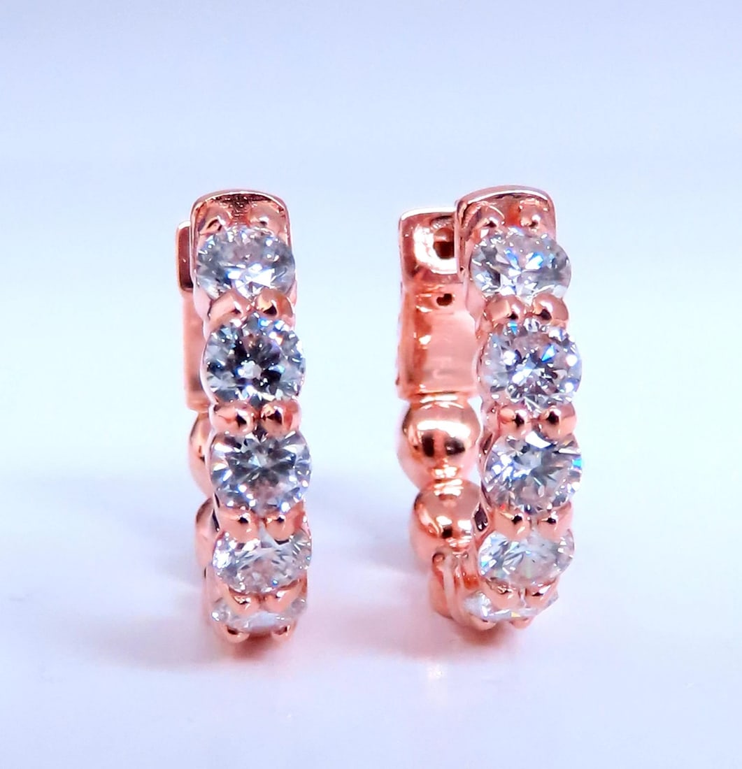 Natural Diamonds Quarter Sized 1.98ct 14kt Rose Gold 12377** - 2