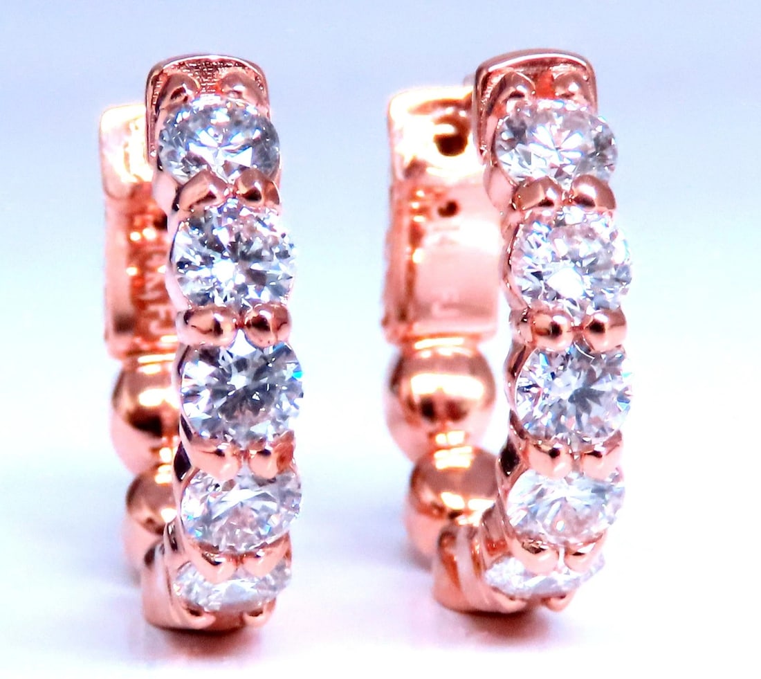 Natural Diamonds Quarter Sized 1.98ct 14kt Rose Gold 12377** - 3