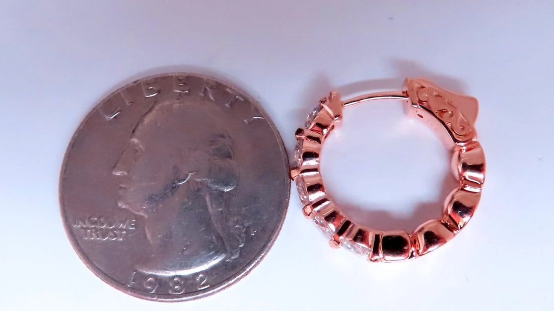 Natural Diamonds Quarter Sized 1.98ct 14kt Rose Gold 12377** - 5