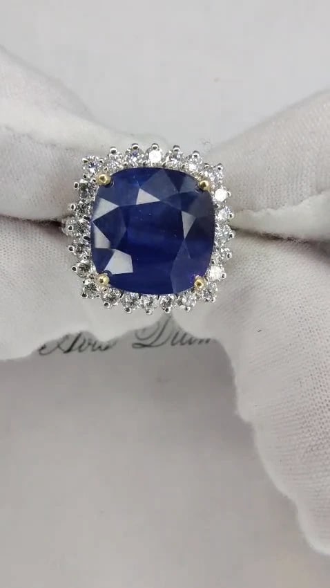 Natural Sapphire Diamonds Ring 15.94ct 18kt. GIA Certified 12233 *v - 2