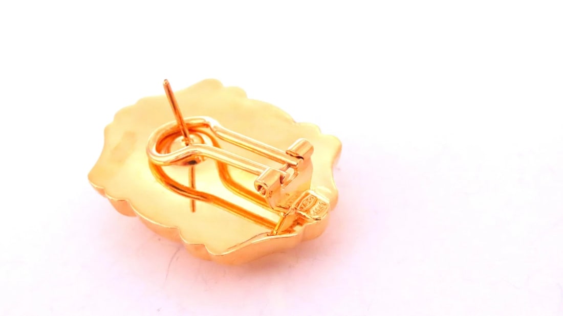 Vintage Revisit Knocker Classic Iconic Earrings 14kt Gold 12579** - 2
