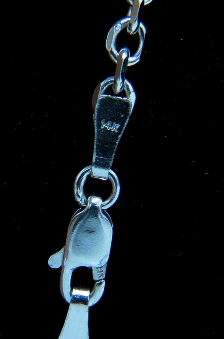 3.00ct ROUND DIAMONDS MODERN SWIRL HEARTPENDANT G / VS 14KT & CHAIN RARE 10326** - 5