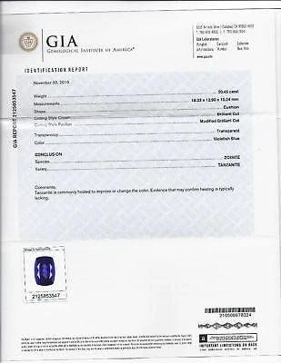 20.45ct GIA Certified Magnificent Natural Tanzanite Ring 18kt Gold 10038 *v - 13