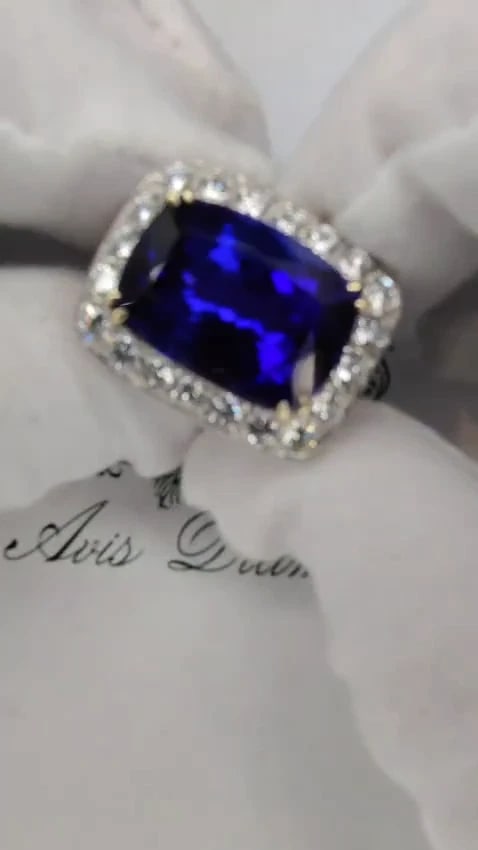 20.45ct GIA Certified Magnificent Natural Tanzanite Ring 18kt Gold 10038 *v - 2