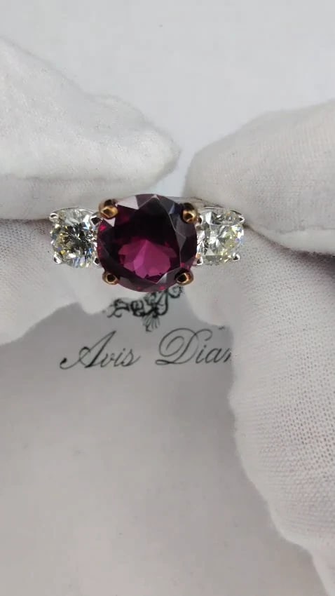 5.13ct Natural Tourmaline Diamonds Ring 14kt Classic Three 10021 *v - 2