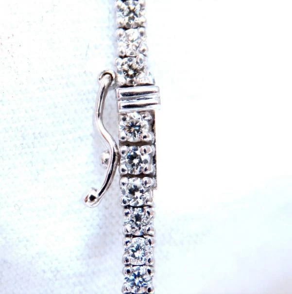 14.47ct Natural Emerald Diamond Necklace 14K Dangle Riviera Graduated 12644 ** - 8