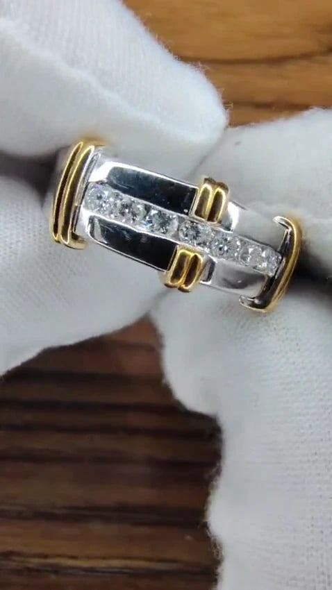 .40ct Natural Diamonds TriBar Shoulder Band 14kt 12638 *v - 2