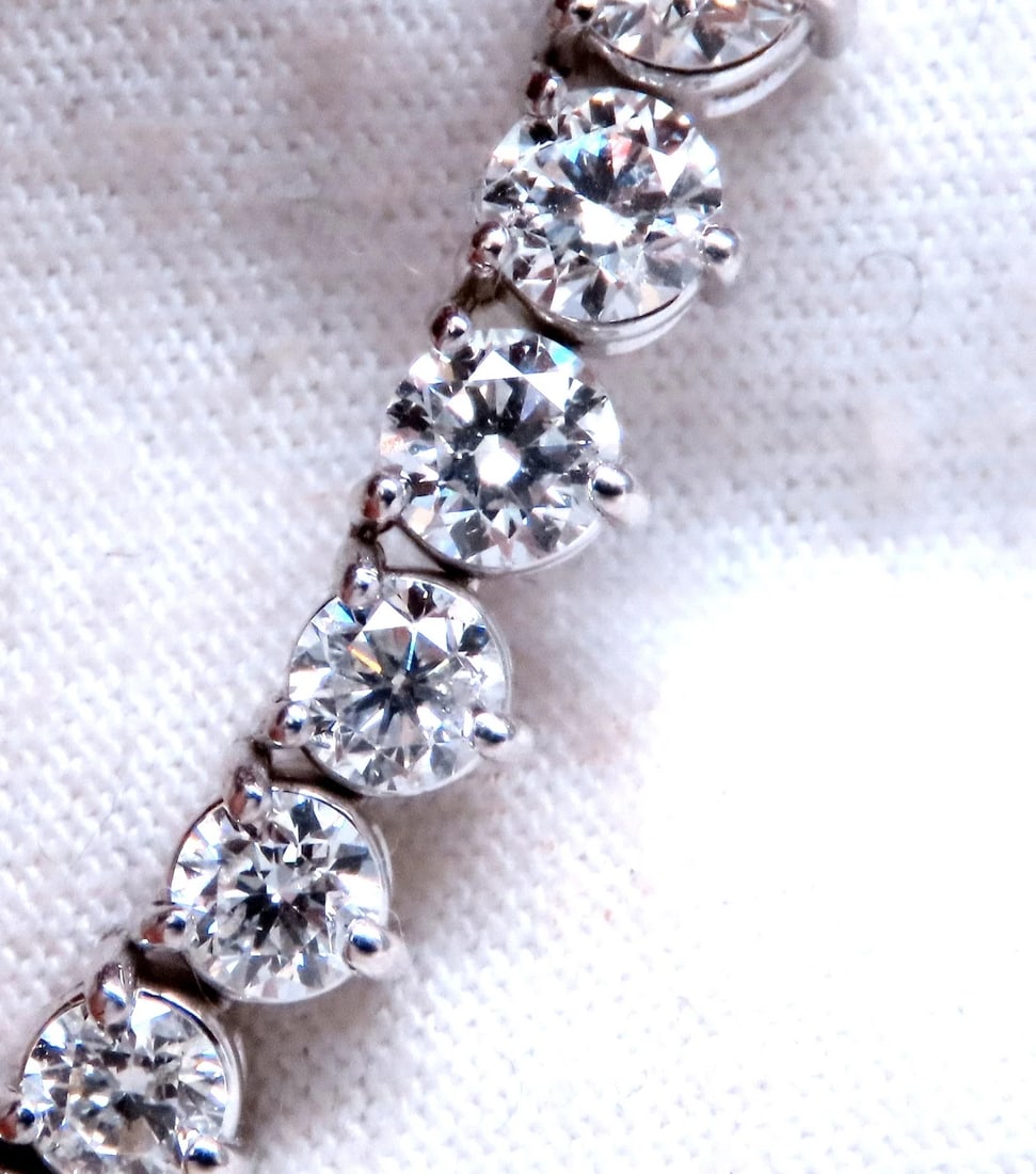 13.20ct Natural Diamonds Riviera Tennis Necklace 14kt Gold 12523** - 2