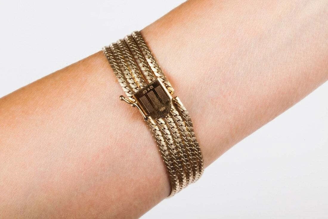 12 kt Gold Filled Chain Necklace and Bracelet Set - 3