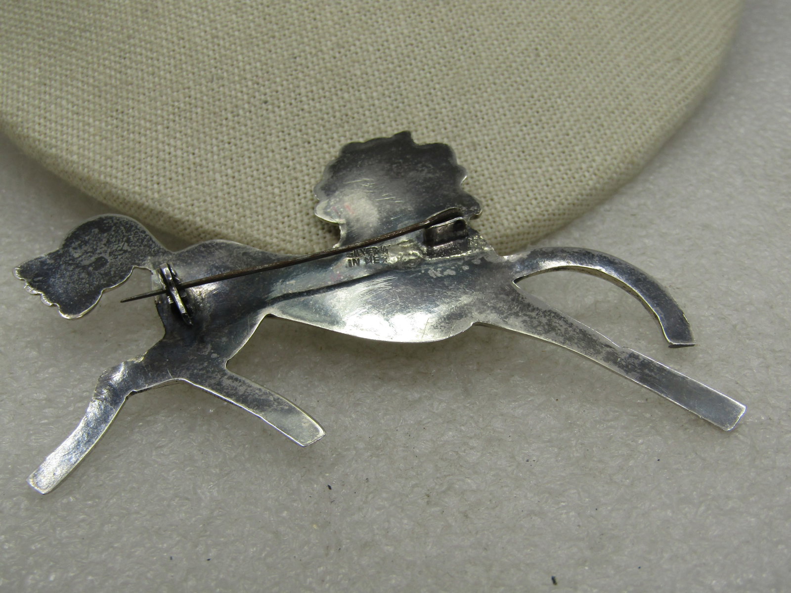 Vintage Sterling Horse Brooch, Mexico, 3.75" by 2" - 5