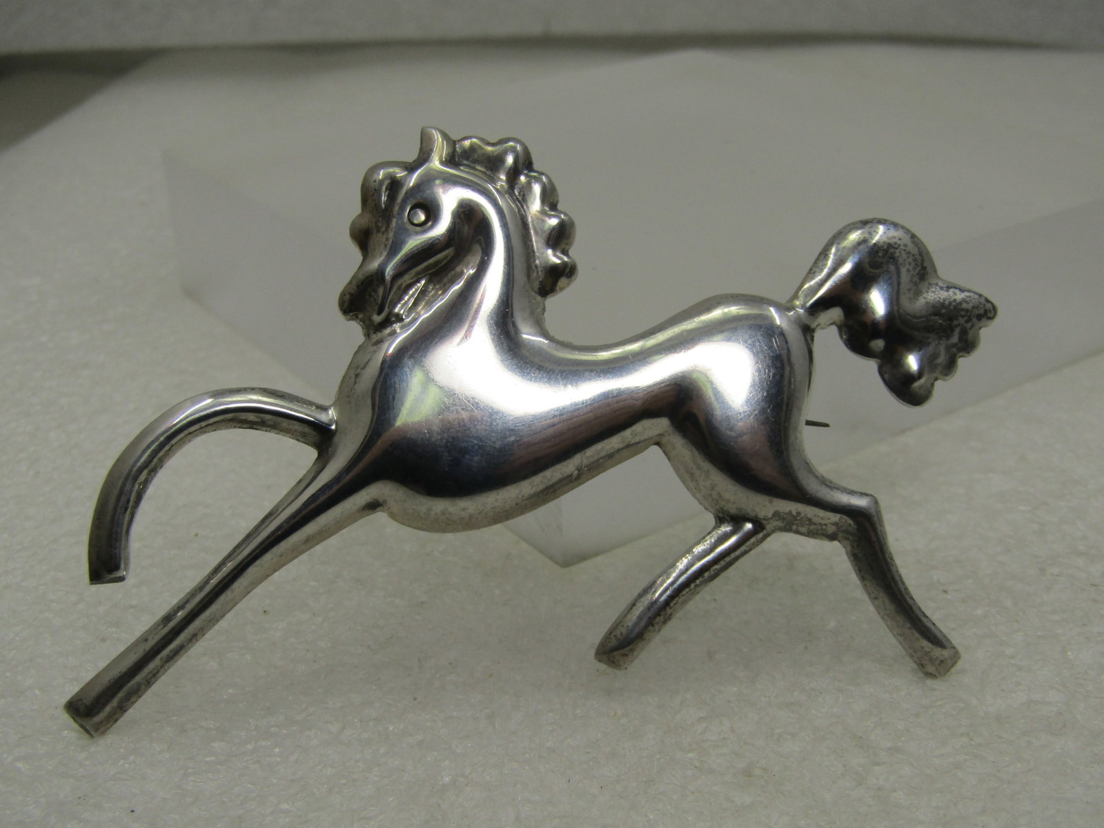 Vintage Sterling Horse Brooch, Mexico, 3.75" by 2" - 6