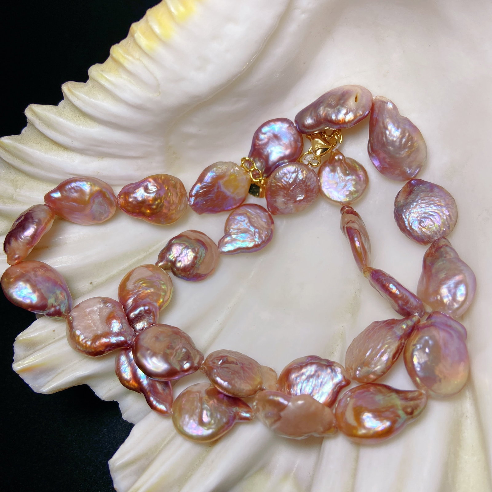 Tahitian Lavender Baroque pearls Necklace - 2
